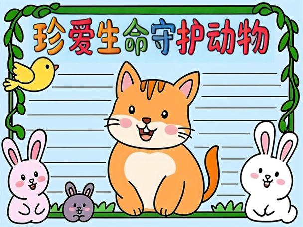 1～3年级动物手抄报简单