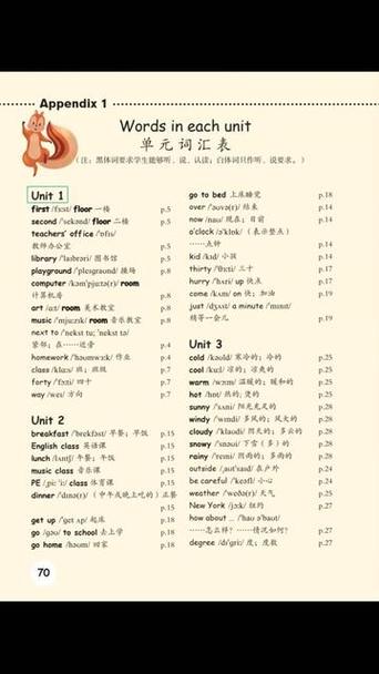 四下英语单词跟读
