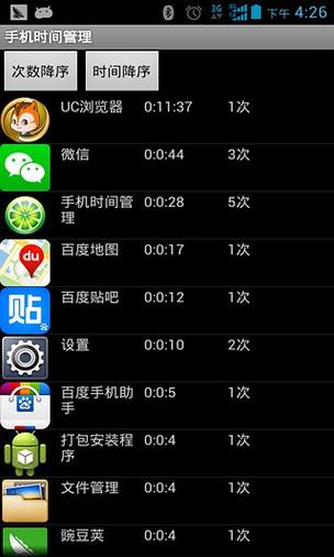 手机应用时间管理