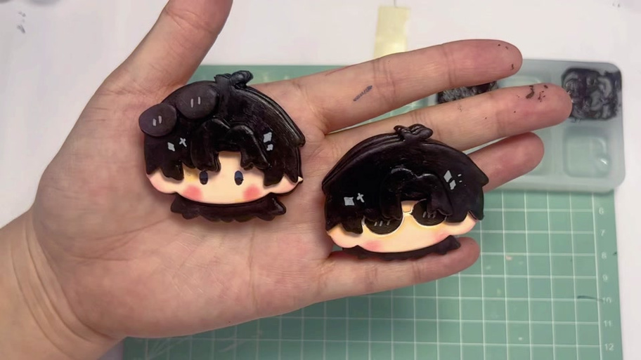 黑色轻粘土作品