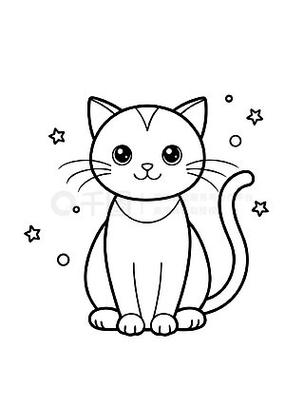 儿童小猫简笔画