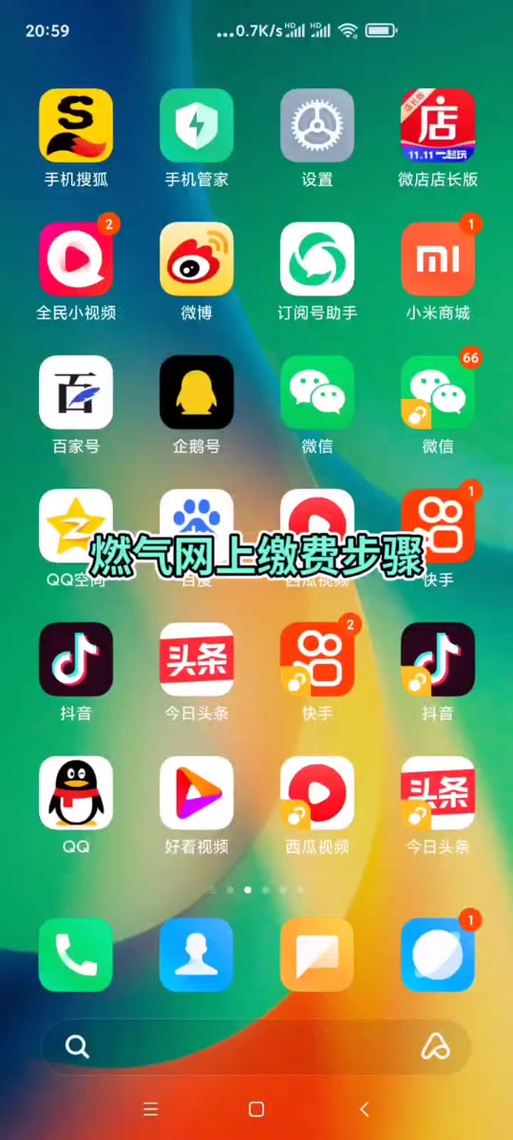 交燃气费的小程序叫什么