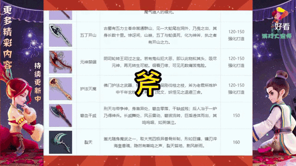 梦幻武器大全图鉴