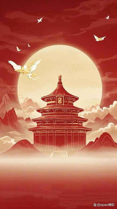 红色中国壁纸