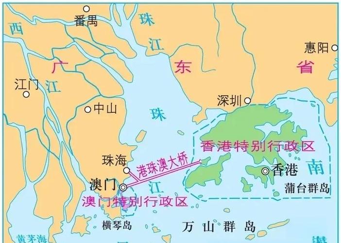 香港和澳门的地理位置