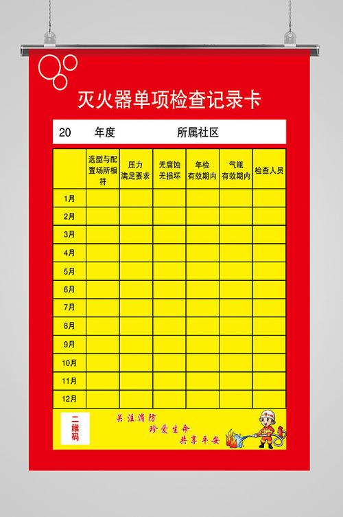 灭火器点检卡模板