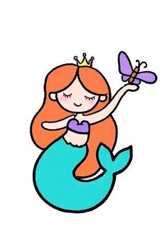 画美人鱼蝴蝶仙子 画美人鱼蝴蝶仙子