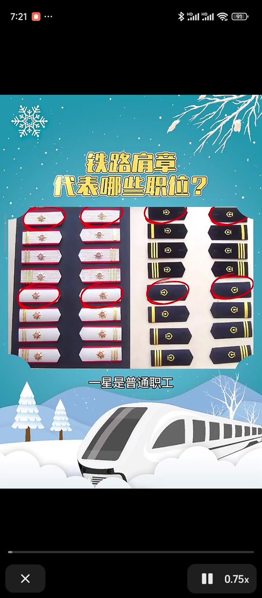 铁路肩章级别一览表