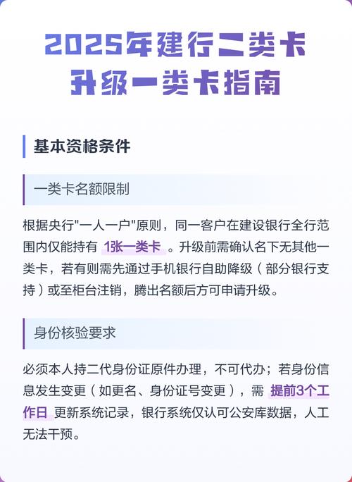 建行二类卡升级为一类卡需要什么条件