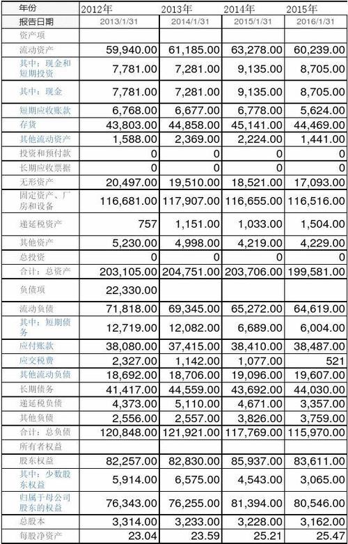 资产负债表及利润表模板截图1
