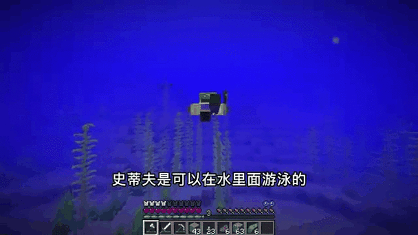 我的世界在水里怎么游泳