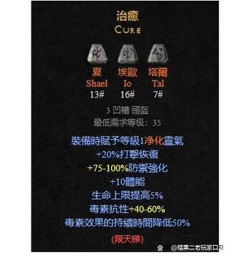 暗黑2符文之语头盔3孔