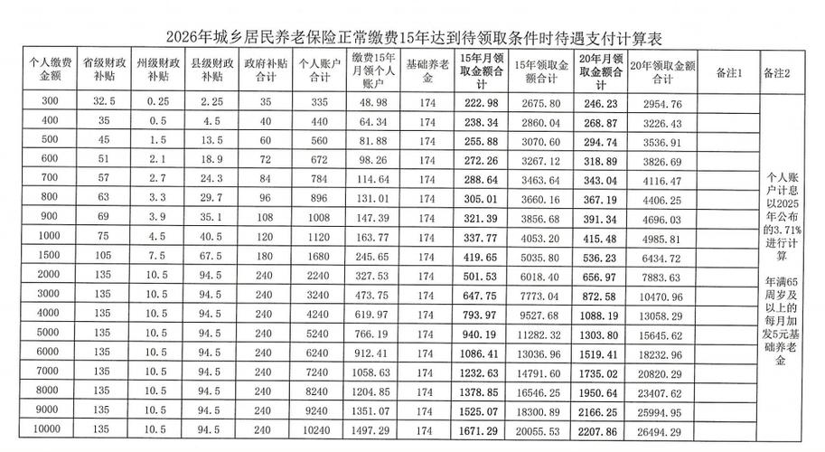 城乡居民养老个人缴费