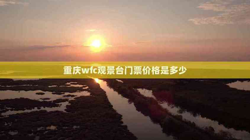重庆wfc观景台门票多少钱