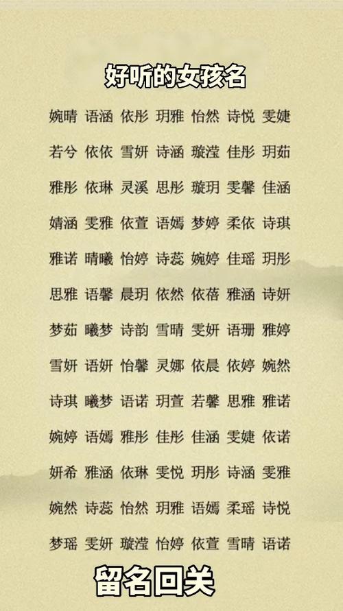 唯美名字 古风诗意