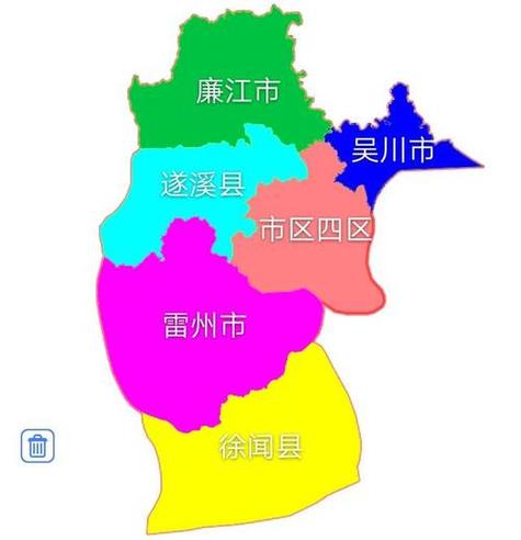 湛江各区县地图分布