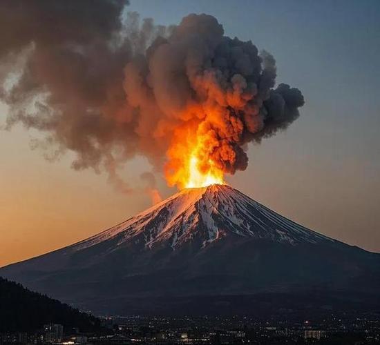日本樱岛火山爆发