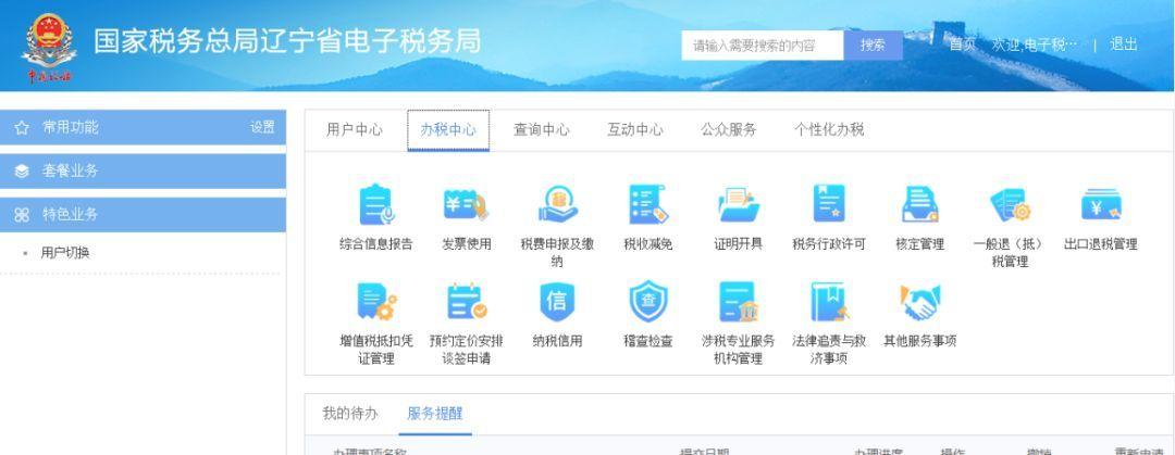 国家电子税务局辽宁省电子税务局