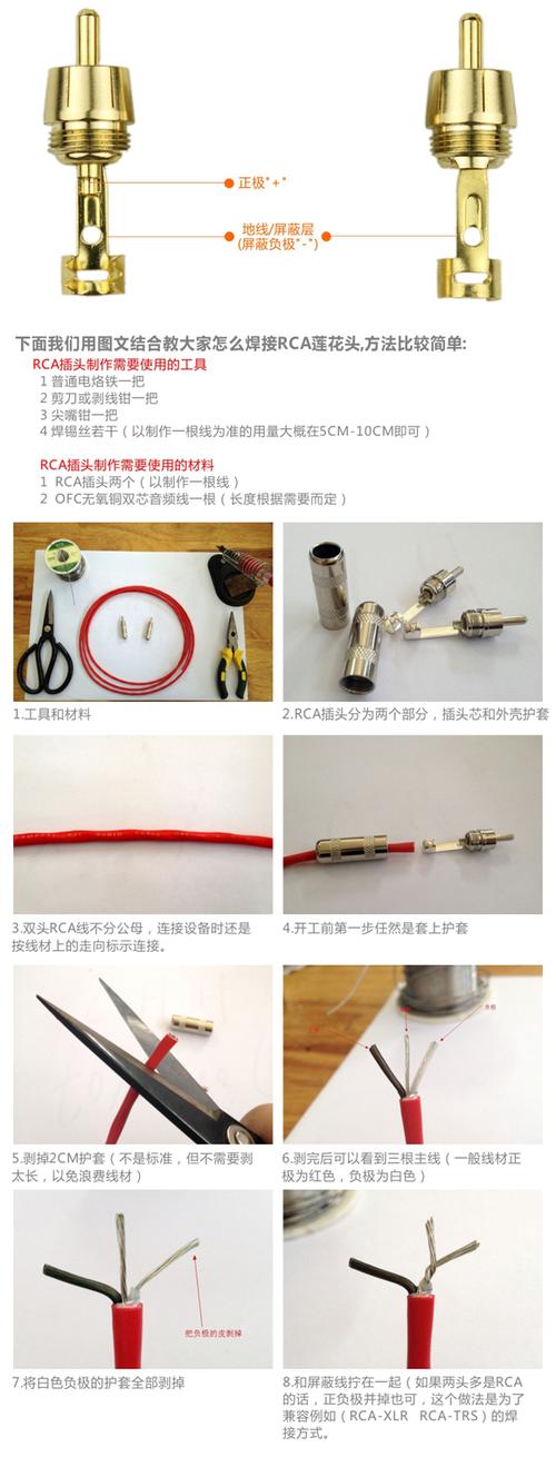一分二莲花头音频线接法图解