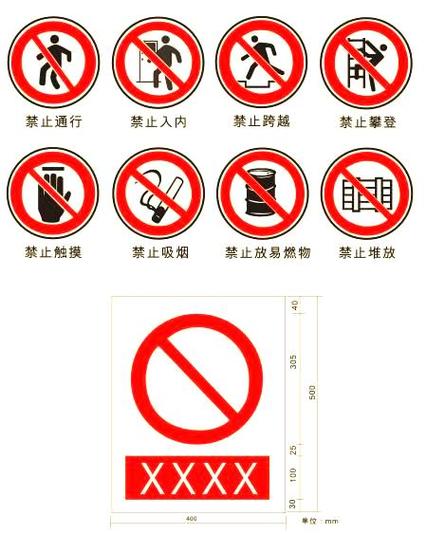 禁止,警告,指令,提示标志颜色