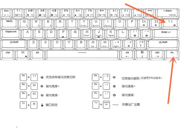 rkr87键盘说明书灯光