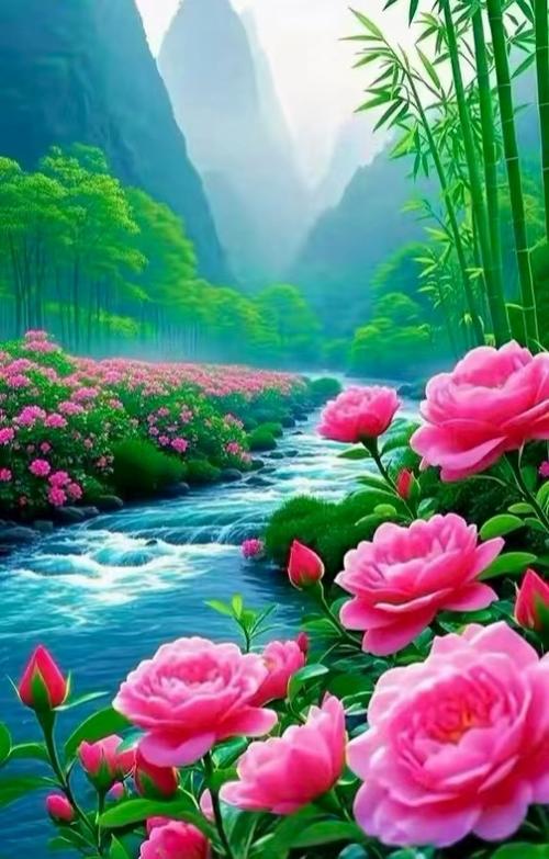 山水花草自然风景图片