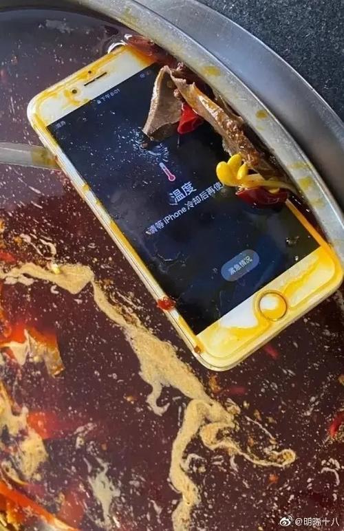 手机掉油汤里了但能正常使用