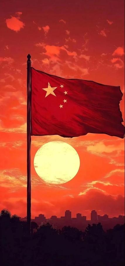 霸气五星红旗手机壁纸