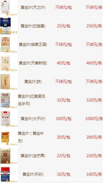 黄金叶七彩爆珠烟多少钱一包