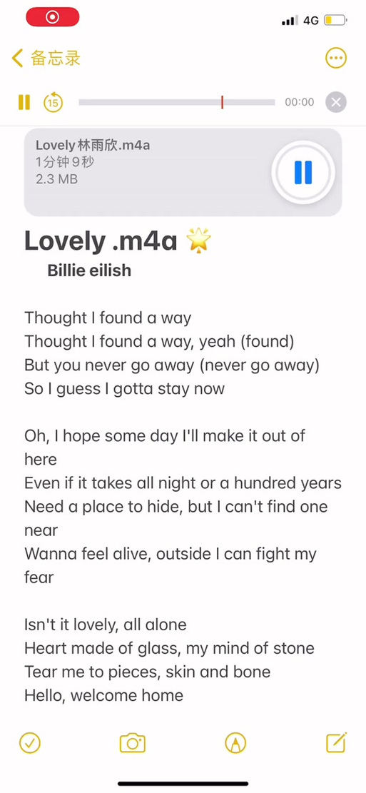 《lovely》歌曲简谱