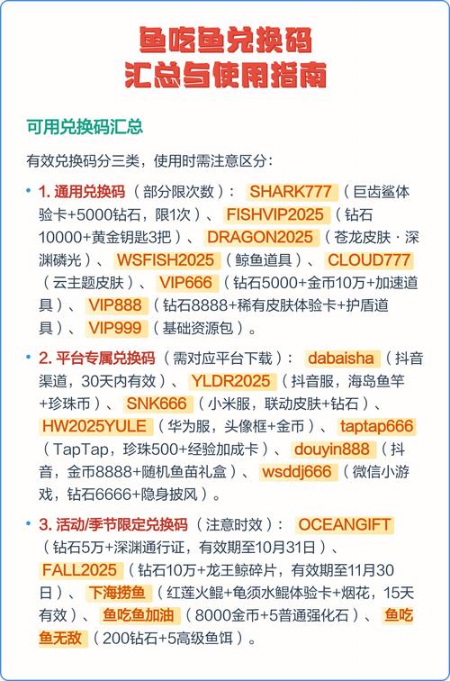 鱼吃鱼兑换码2026年的