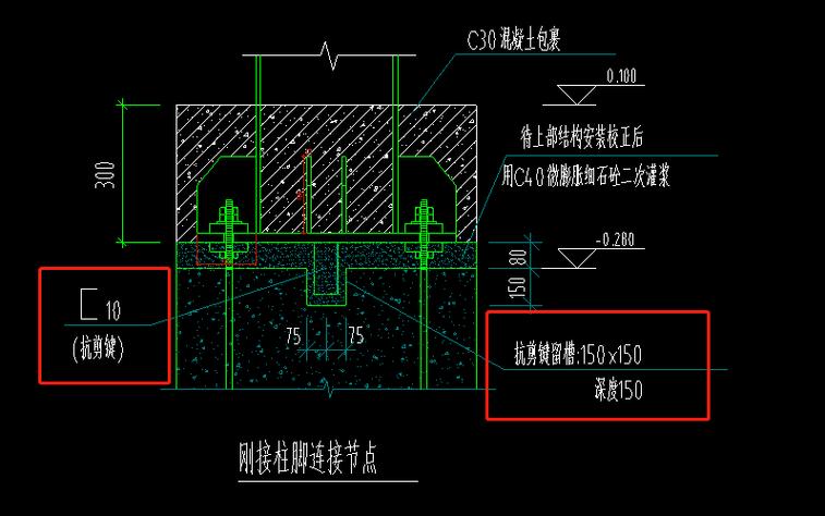 抗剪槽示意图
