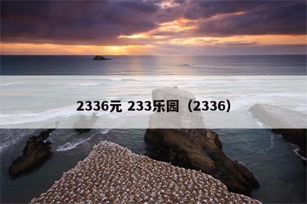 233乐园2336元