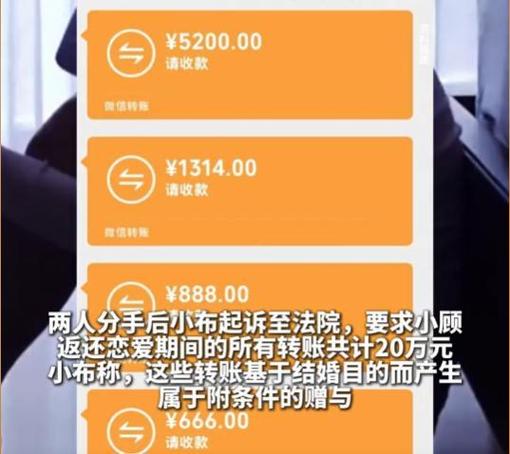 情侣分手后转账的钱可以要回吗