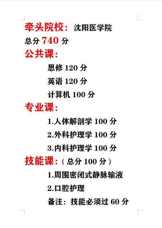 学护理要学哪些科目