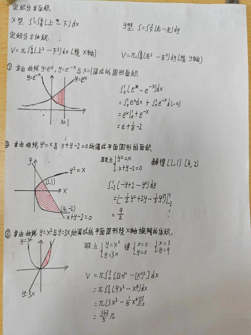 定积分求面积的公式