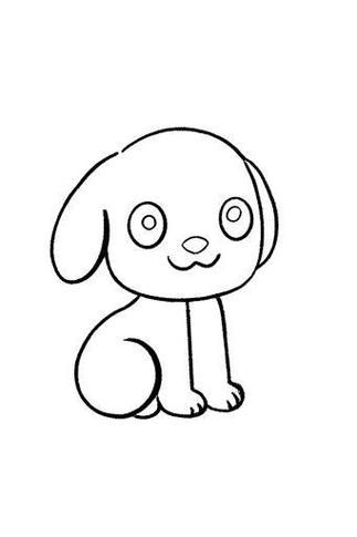 画一只茶杯犬
