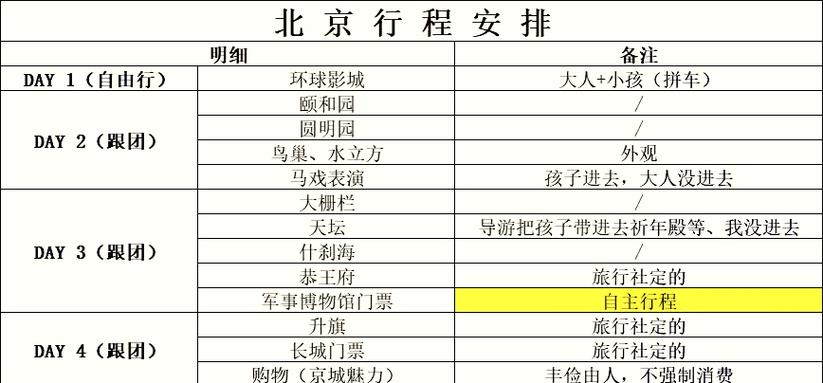北京游玩攻略3日游自由行