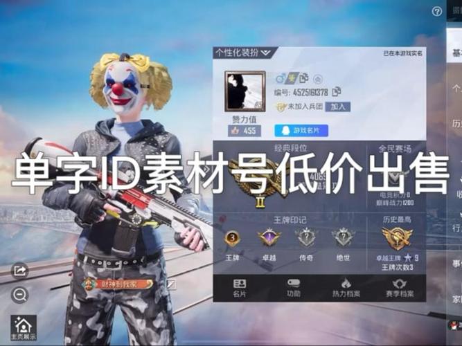 和平精英单字id没人取的 和平精英单字id没人取的