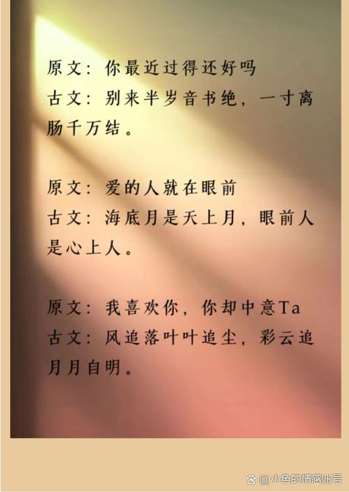 古文中最浪漫的情话