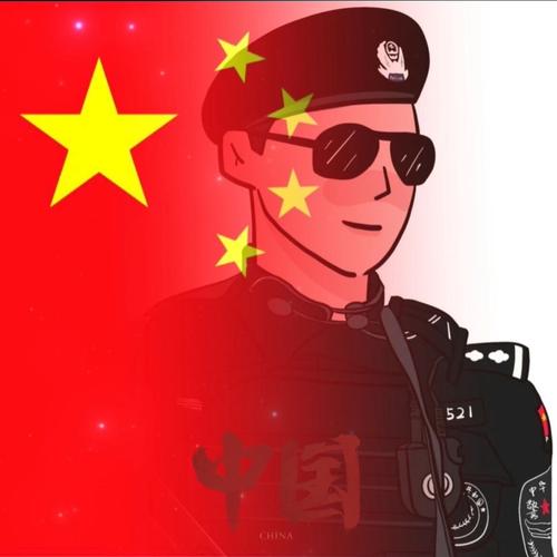 带有五星红旗的微信头像