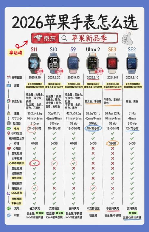 苹果手表全部型号及价格
