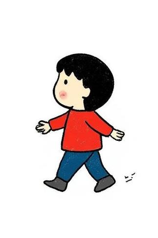 走路卡通图片
