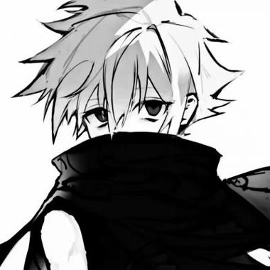 二次元高冷侧脸男头像