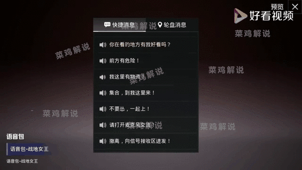 和平精语音包怎么设置