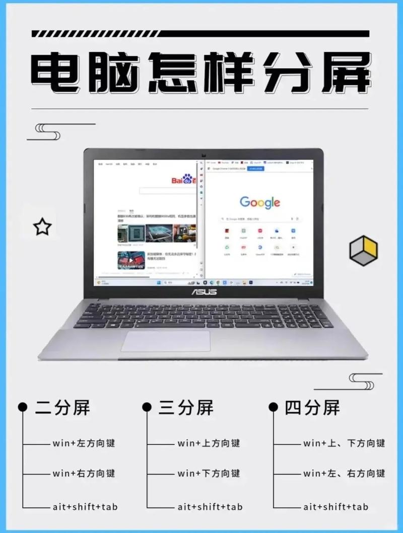 电脑怎么分屏多窗口