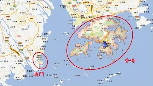 香港澳门地图位置