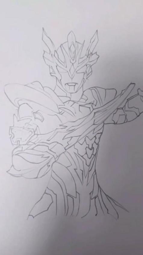 一步一步画泽塔奥特曼