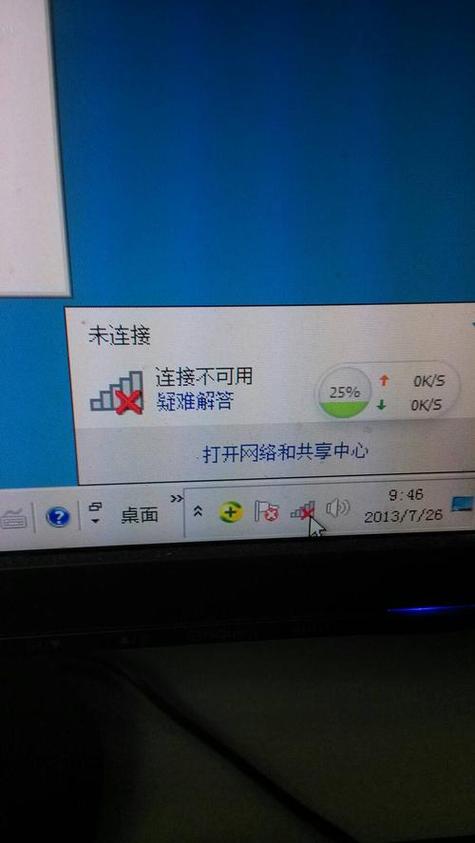电脑网络图标出现红叉