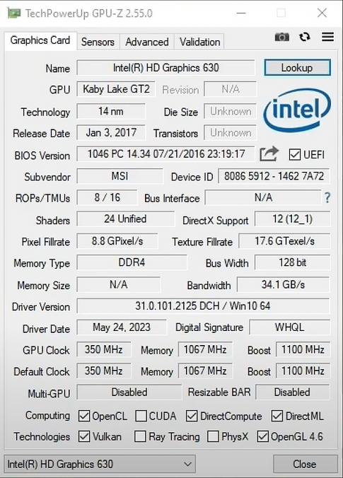 HD630参数
